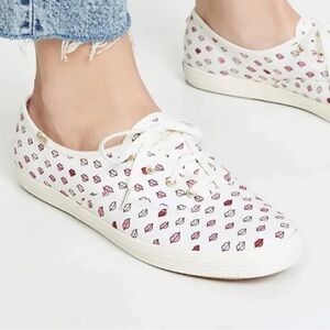 New KEDS X KATE SPADE Valentine kisses champion sneaker